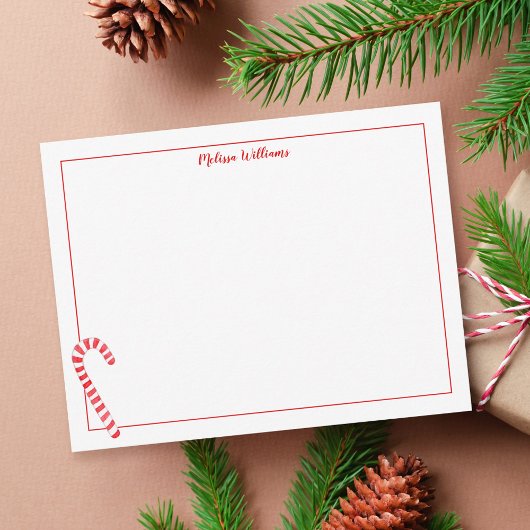 Candy Cane Personalisiert Stationery Mitteilungskarte
