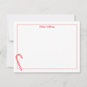 Candy Cane Personalisiert Stationery Mitteilungskarte (Vorderseite)