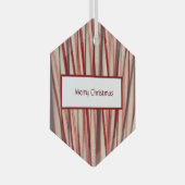 Candy Cane Photo Glass Ornament  Aus Glas (Vorderseite Rechts)