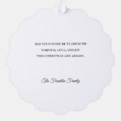 Candy Cane & Pine Foto Rahmen Ornament Karte (Rückseite)