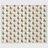 Candy Cane Pine mit String Bow Geschenkpapier (Flach)