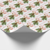 Candy Cane Pine mit String Bow Geschenkpapier (Ecke)
