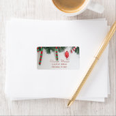 Candy Cane, Pine Tree Urlaub Adressaufkleber (Insitu)