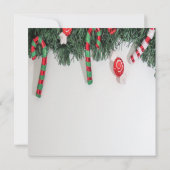 Candy Cane, Pine Tree Weihnachten Party Einladung (Rückseite)