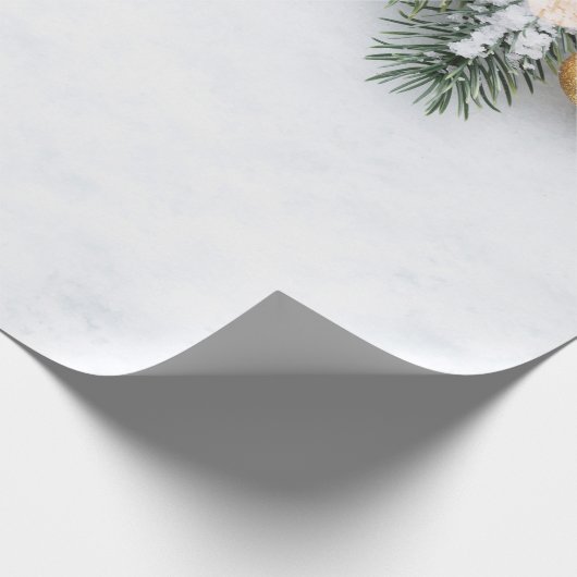 Candy Cane, Pine Trees Branches, Balls Geschenkpapier (Ecke)