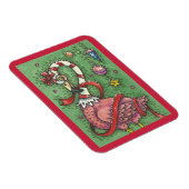 CANDY CANE PINK FLAMINGO CHRISTMAS MAGNET (Rechte Seite)