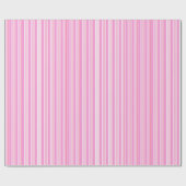 Candy Cane Pink und White Christmas Pattern Geschenkpapier (Flach)