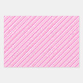 Candy Cane Pink und White Christmas Pattern Geschenkpapier Set (Vorderseite)