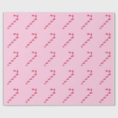 Candy Cane Pink Xmas Geschenkpapier (Flach)
