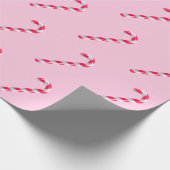 Candy Cane Pink Xmas Geschenkpapier (Ecke)