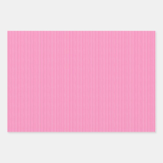 Candy Cane Plaid Stripes & Bows Pink Christmas Geschenkpapier Set (Vorderseite 3)