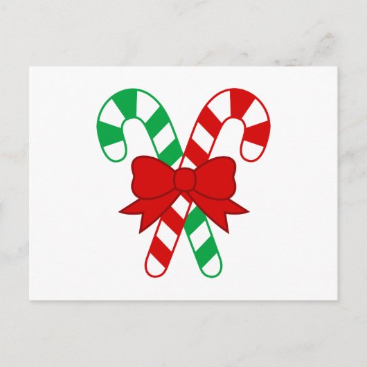 Candy Cane Postcard Postkarte (Vorderseite)
