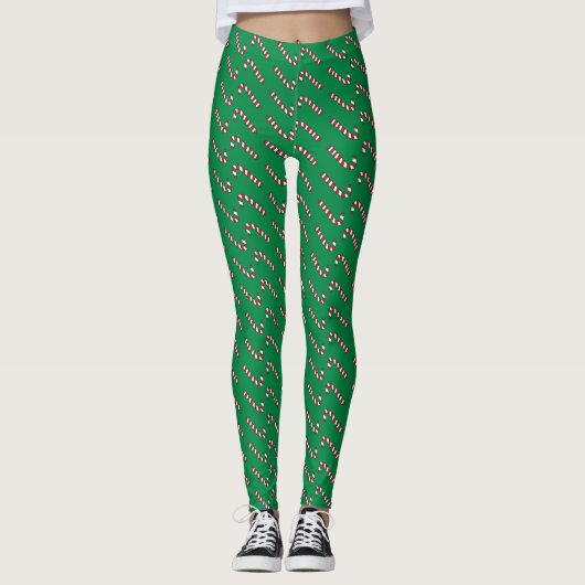 Candy Cane Print Leggings (Vorderseite)