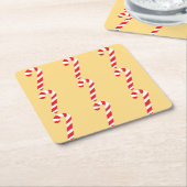 Candy Cane Rechteckiger Pappuntersetzer (angewinkelt)