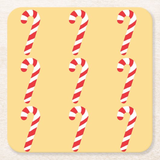 Candy Cane Rechteckiger Pappuntersetzer (Vorderseite)