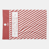CANDY CANE RED and WHITE HAPPYS LOGO GIFT Geschirrtuch (Horizontal)
