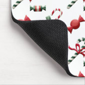 Candy Cane Red Green Weihnachtsfeiertag Mousepad (Ecke)