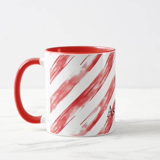 Candy Cane Red Stripes Tasse (Links)
