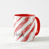 Candy Cane Red Stripes Tasse (VorderseiteRechts)