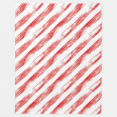 Candy Cane Red Stripes Weihnachten Fleecedecke (Vorderseite)