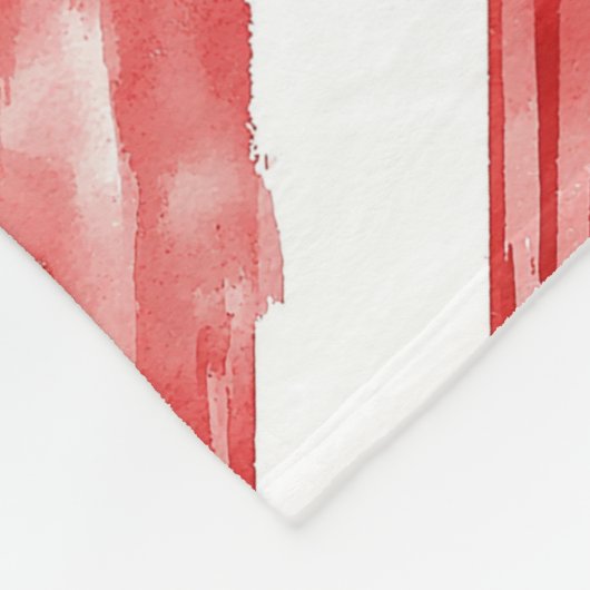 Candy Cane Red Stripes Weihnachten Fleecedecke (Ecke)