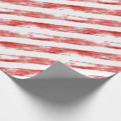 Candy Cane Red Stripes Weihnachten Geschenkpapier (Ecke)