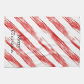 Candy Cane Red Stripes Weihnachten Geschirrtuch (Horizontal)