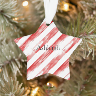 Candy Cane Red Stripes Weihnachten Ornament