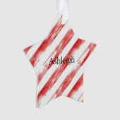 Candy Cane Red Stripes Weihnachten Ornament (Vorderseite)