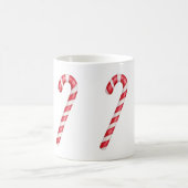 Candy cane red white stripes on pink watercolor kaffeetasse (Mittel)