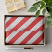 Candy Cane Red White Strips Weihnachten Seidenpapier (Geschenk)