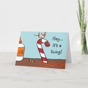 Candy Cane Rentier Weihnachtskarten Feiertagskarte