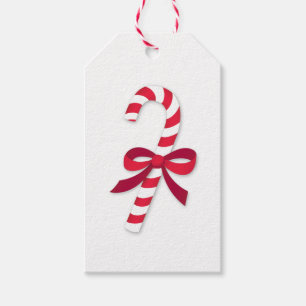 Candy Cane Ribbon Classic Illustration Geschenkanhänger