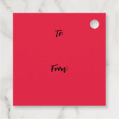 Candy Cane Ribbon Classic Illustration Geschenkanhänger (Rückseite)