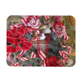 Candy Cane Ribbon Magnet (Horizontal)