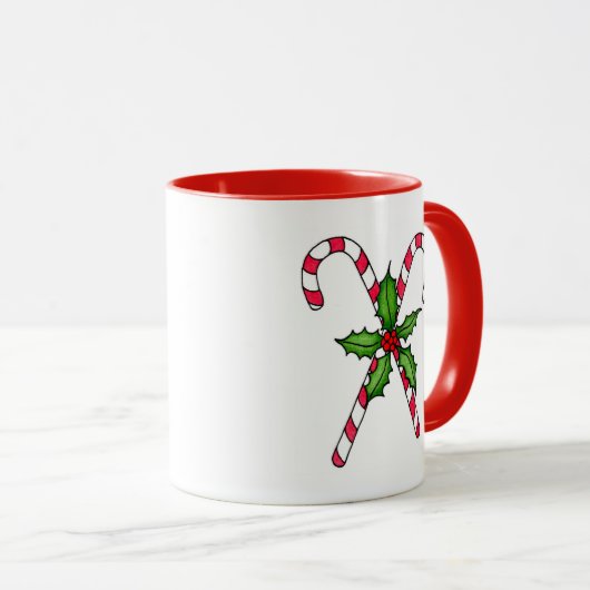 Candy Cane Ringer Tasse (VorderseiteRechts)