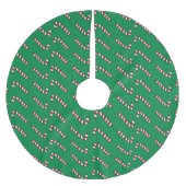 Candy Cane-Rock Polyester Weihnachtsbaumdecke (Vorderseite)