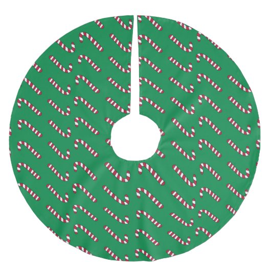 Candy Cane-Rock Polyester Weihnachtsbaumdecke (Vorderseite)