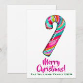 Candy Cane Rosa Weihnachten Boho (Vorne/Hinten)