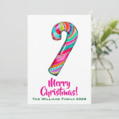 Candy Cane Rosa Weihnachten Boho (Stehend Vorderseite)