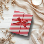 Candy Cane Rot und Weiß einfach, horizontal gestre Geschenkpapier<br><div class="desc">Candy Cane Red und White Simple Horizontal Stripping Paper</div>