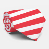 Candy Cane Rot und Weiß einfach, horizontal gestre Krawatte (Gerollt)