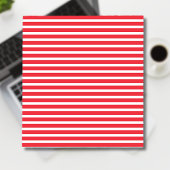 Candy Cane Rot und Weiß einfach, horizontal gestre Notizblock