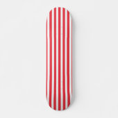 Candy Cane Rot und Weiß einfach, horizontal gestre Skateboard (Vorne)