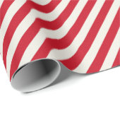 Candy Cane Rot und Weiß gestrichen Geschenkpapier (Rolleneckpunkt)