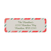 Candy Cane Rücksendeadresse (Vorne)