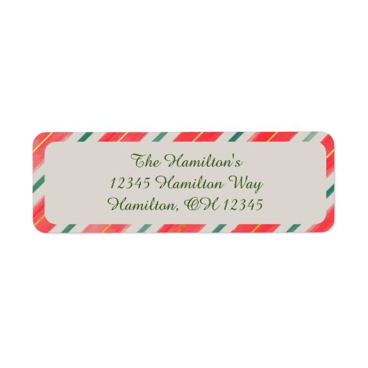 Candy Cane Rücksendeadresse (Vorne)