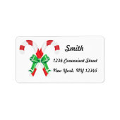 Candy Cane Rücksendeadresse Adressaufkleber (Vorne)