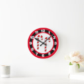 Candy Cane Runde Wanduhr (Zuhause)
