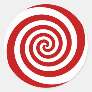 Candy Cane Runder Aufkleber